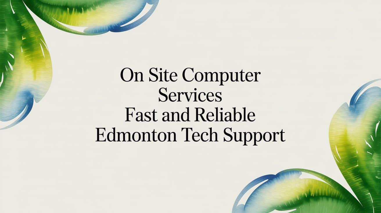 On Site Computer Services: Fast and Reliable Edmonton Tech Support in 2026