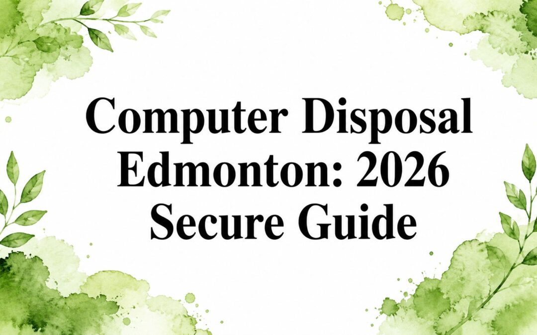 Computer Disposal Edmonton: 2026 Secure Guide